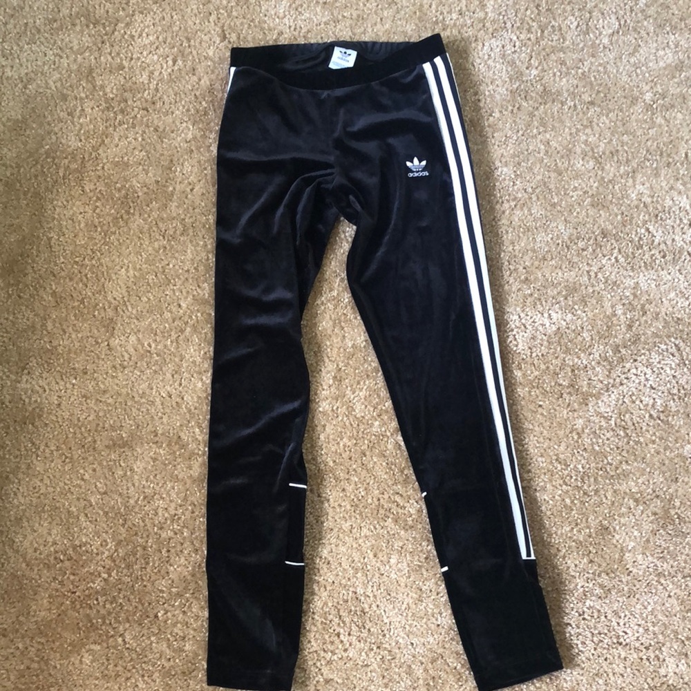 NWOT Adidas Black Velvet Leggings